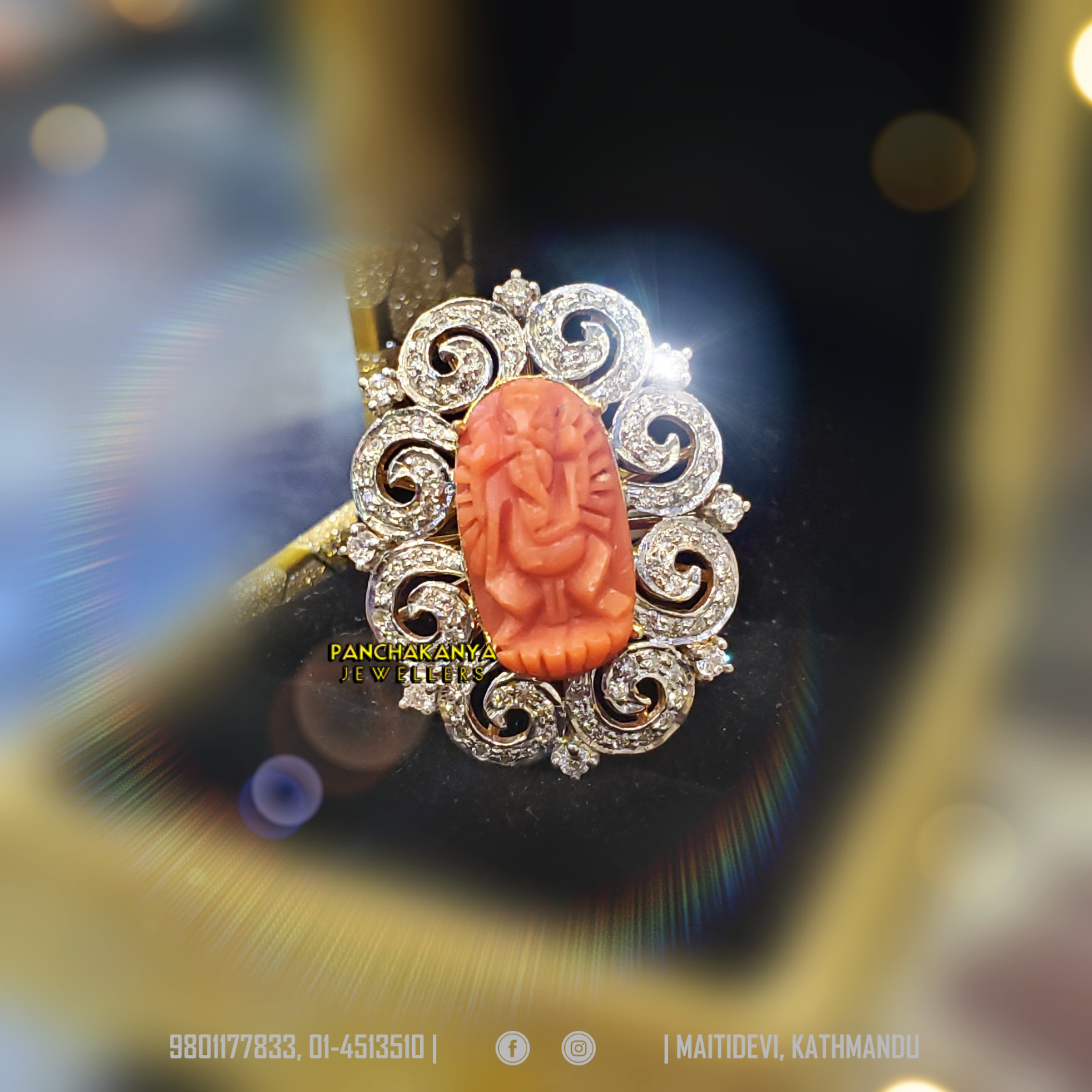 Gold Fancy lord ganesha ring 22k purity,Weight-5.200gm Approx (genuine  size) – Asdelo