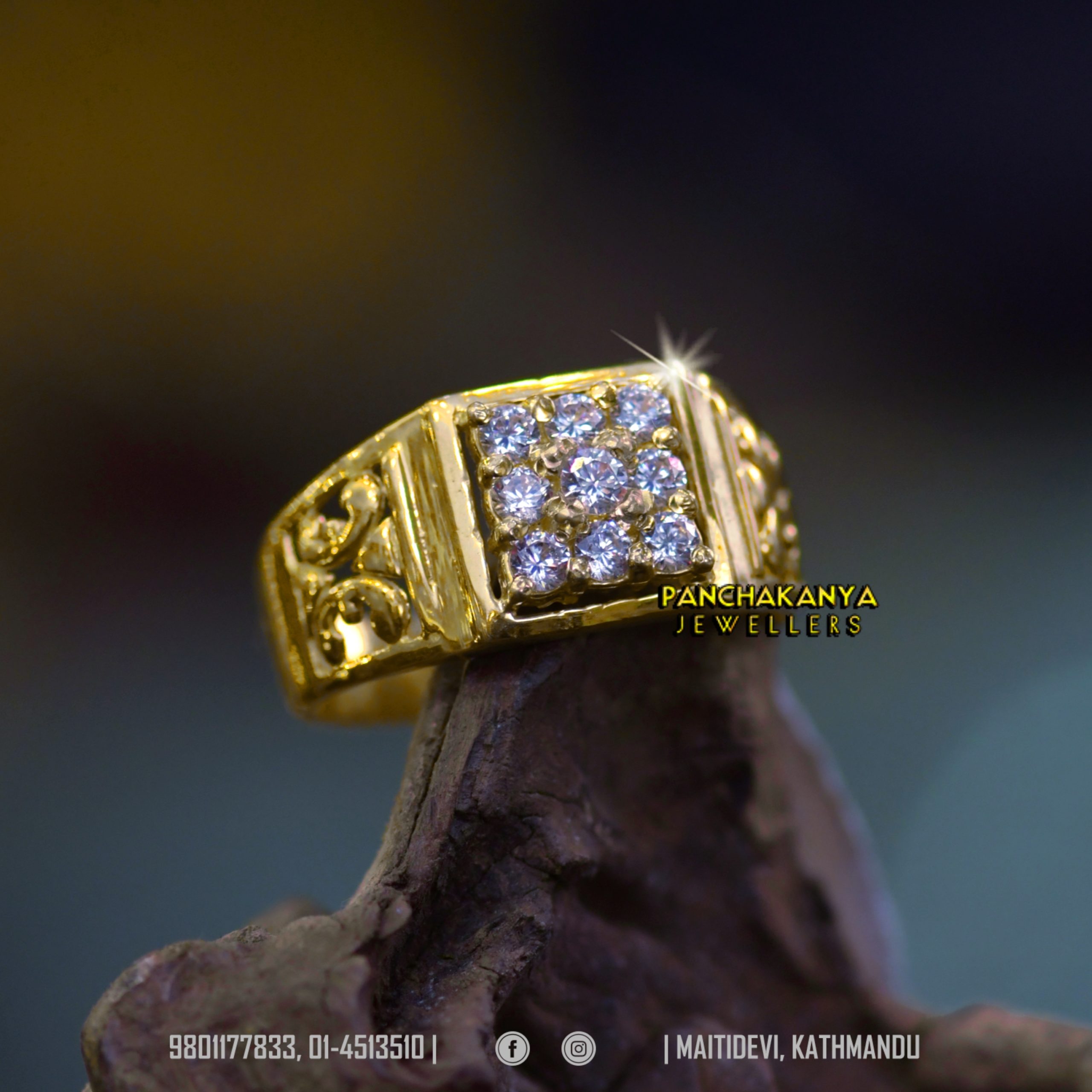 Gnesh laxmi gold coin finger ring « Panchakanya Jewellers