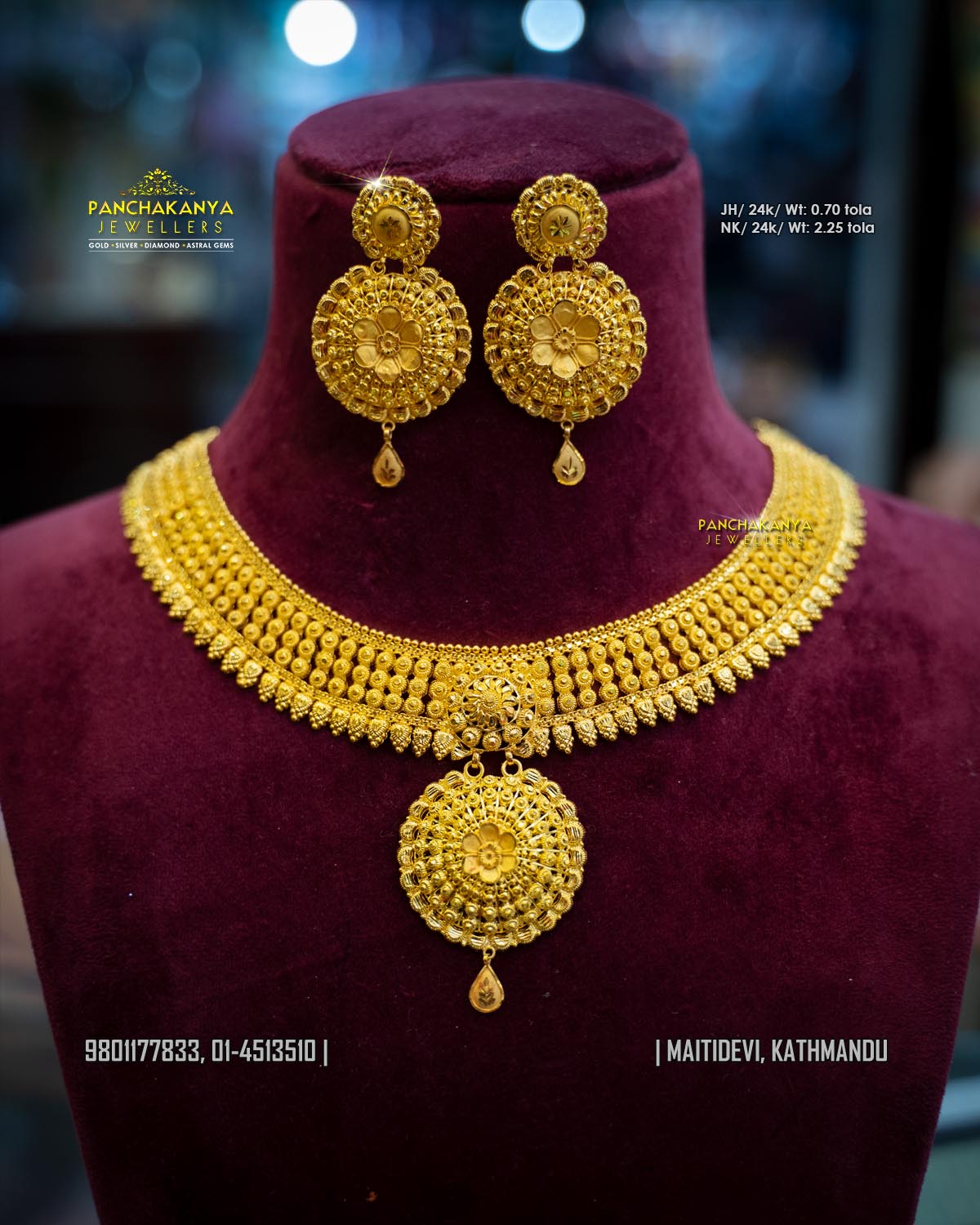 Necklace set 24k « Panchakanya Jewellers